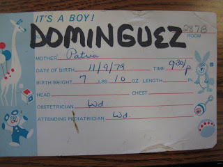 Robert Dominquez birth annoucment 